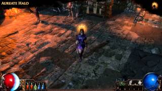 Path of Exile  Aureate Halo Helmet Effect [upl. by Noslen]