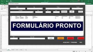 Formulário AVANÇADO no Excel para Salvar Vários Itens Simultaneamente  PRONTO PARA BAIXAR [upl. by Grinnell460]