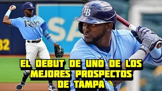 El Gran Esperado Debut de Vidal Brujan en Grandes Ligas 🔥 Primer Hit y Base Robada [upl. by Pernas263]