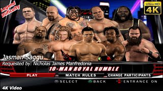 WWE SmackDown vs Raw 2010  John Cena vs 9 other wrestlers  10 Man Royal Rumble  Nicholas James M [upl. by Llenrep]