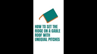 How to Set the Ridge on a Gable Roof with Unequal Wall Heights [upl. by Hameerak15]