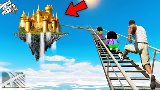 GTA 5  Franklin Shinchan amp Pinchan Follow Secret Stairway To Reach Heaven In GTA 5 [upl. by Rabbaj]