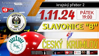 KP2  01112024  Slavonice B vs KK Český Krumlov [upl. by Welbie]