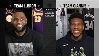 Team LeBron amp Team Giannis Full Draft  2019 NBA AllStar [upl. by Ennylyak686]