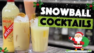 3 Snowball Drink Recipes using Advocaat  Christmas Cocktails amp Holiday Drinks  Steve the Barman [upl. by Berkly]