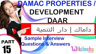 damac properties  development daar top interview questions and answers داماك العقارية [upl. by Anahpos425]