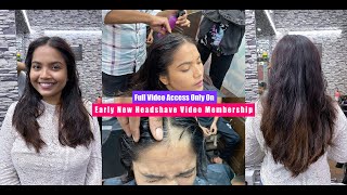 I cant believe Im getting Headshave  Long Thick Hair Girl Getting HeadshaveInfinity Unisex Salon [upl. by Enirehtak]