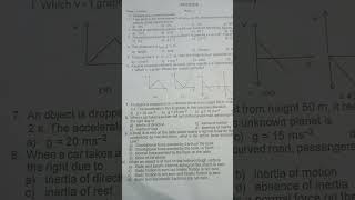 11th physics first midterm exam question paper 2024 [upl. by Aurelie]