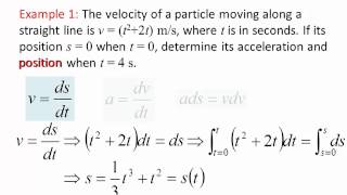 Dynamics Lecture 03 Particle kinematics Rectilinear continuous motion part 2 [upl. by Lrem]