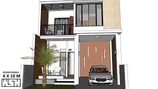 DESAIN RUMAH 6 X 10 METER 2 LANTAI [upl. by Cave]