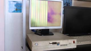 LCD monitor chokes on IBM PS2 Model 30 [upl. by Strenta]