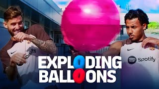 🎈💥💥🎈 BOOM HILARIOUS EXPLODING BALLOONS CHALLENGE  Kounde vs Iñigo Martínez 🤣🤣 [upl. by Suh]