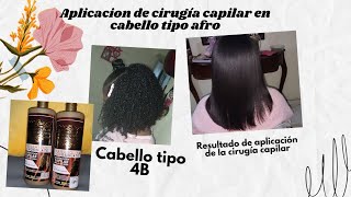 Aplicación de cirugía capilar paso a paso en cabello afro 4B [upl. by Swords849]