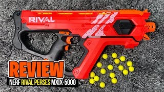 REVIEW Nerf Rival Perses MXIX5000 Unboxing Firing Test Chrono amp Giveaway [upl. by Drarehs809]