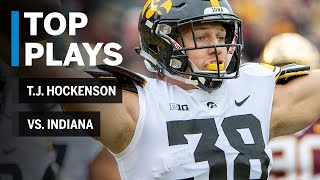 Top Plays TJ Hockenson Highlights vs Indiana Hoosiers  Iowa  Big Ten Football [upl. by Sikras]