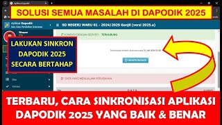 CARA SINKRONISASI APLIKASI DAPODIK 2025 YANG BAIK DAN BENAR [upl. by Saree]