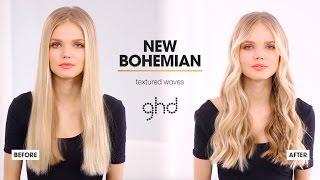 hair tutorial  textured waves  ghd wanderlust [upl. by Oleusnoc]