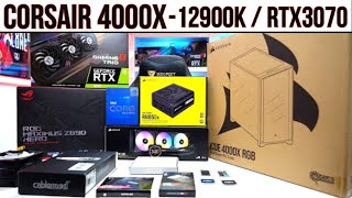 PC Build in the Corsair 4000X  Intel 12900KRTX 3070 Build GuideStep by Step [upl. by Ylrebmik]