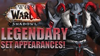 ALL Legendary Set Appearances  In Game Preview  Shadowlands [upl. by Sofie]