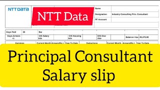 Principal Consultant Salary in NTT Data  NTT Data Principal Consultant Salary Slip  Private Jobs [upl. by Edy]