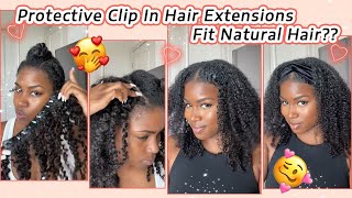 Are You Looking For This🤔 Easy Clip In Extensions On Natural Hair  Hair Tutorial Elfinhair [upl. by Annet]