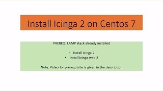 Icinga2 Part 1  How to Install icinga 2 and icingaweb 2 on CentOS 7 icingaweb2 [upl. by Yarvis]