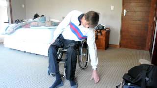 Mathys Roets gets back into wheelchair [upl. by Whittemore226]