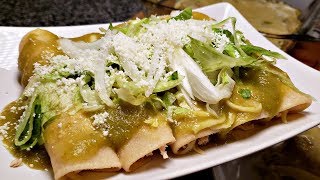 Chicken Enchiladas Recipe  Enchiladas Verdes Recipe  Green Salsa Recipe [upl. by Seena]