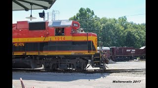 Railfanning Corinth Mississippi with NS Research Train amp KCS [upl. by Brackely381]