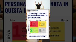 🚀 Efficienza Personale Dominare i 4 Quadranti di Covey 🌟 [upl. by Mendelsohn]