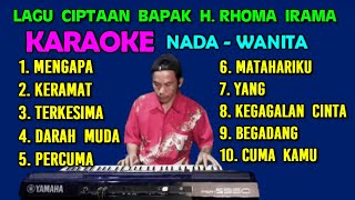 Kumpulan Dangdut Lawas Populer  Rhoma Irama  KARAOKE Nada Wanita HD [upl. by Jackquelin]