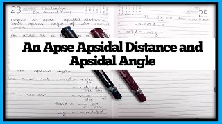 Define An Apse Apsidal Distance And Apsidal Angle Of The Central Orbit Mechanics  Bsc Second Year [upl. by Musette]