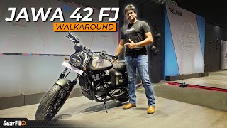 2024 Jawa 42 FJ 350 launched at ₹199 Lakhs  Walkaround  GearFliQ [upl. by Schechter]