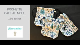 Coudre ses pochettes cadeaux Noel  Utile zéro déchet ultra simple   Sew your own gift wrap [upl. by Woodson]