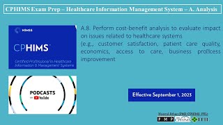 CPHIMS Exam Prep – Healthcare Information Management System – A AnalysisA8  Podcast [upl. by Agni676]