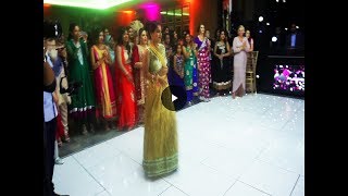 Girl rocks the dance floor Best Punjabi Sikh Wedding Dance Off Ever  2017 [upl. by Attenaz]