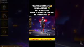 Free Fire Rebale Academy Incubator Return 2022  Bloodshot Senior Bundle Return Confirm Date shorts [upl. by Jahdiel333]