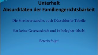 Unterhalt Kindesunterhalt Düsseldorfer Tabelle widerlegt Lösung I KGPG [upl. by Zurheide]