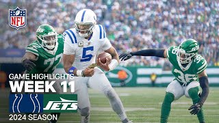 Indianapolis Colts vs New York Jets  2024 Week 11 Game Highlights [upl. by Gratianna555]