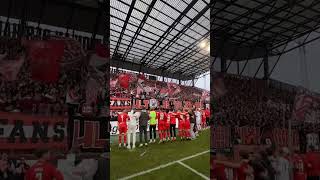 Rot Weiß Essen gewinnt und feiert gegen Cottbus [upl. by Nairam350]