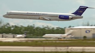 MD80 ROCKET CLIMB  Everts Air Cargo  N962CE  Nassau Airport [upl. by Gipps733]