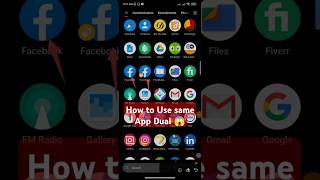 How to Use Dual App in Your Mobile ytshorts technology [upl. by Barnett537]