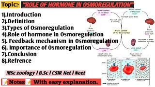 Role of hormone in Osmoregulation [upl. by Morel555]