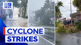 Cyclone Jasper hammering Far North Queensland  9 News Australia [upl. by Grodin]