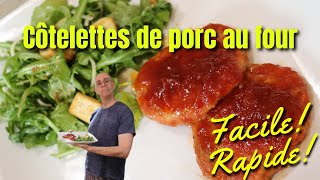 Côtelettes de porc au four Une recette simple et délicieuse vos enfants vont adorés [upl. by Sumetra14]