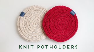 Quick and Easy Knit Potholder Pattern [upl. by Lianne267]