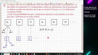 Estadistica MM  53p2 Distribucion Hipergeometrica [upl. by Lunneta]