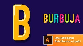 Letras Estilo Burbuja  Illustrator en Español [upl. by Ilojna]