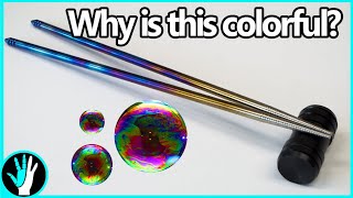 Why is Titanium so COLORFUL  MakingAnodizing Titanium Chopsticks [upl. by Lehcim]