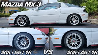 2054516 vs 2055516 Advan Tire Comparison  Mazda Mx3 Fitment [upl. by Tootsie360]